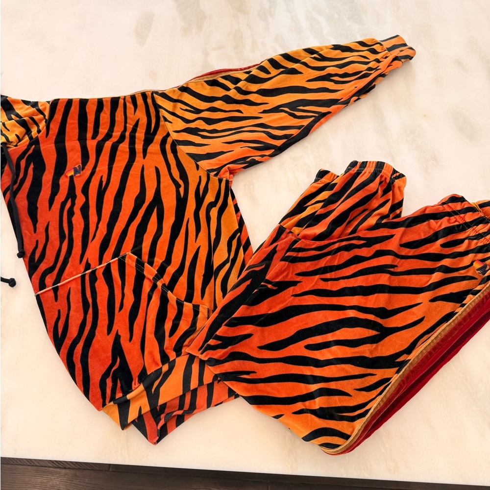 Aviator Nation Orange Tiger Stripe Apparel